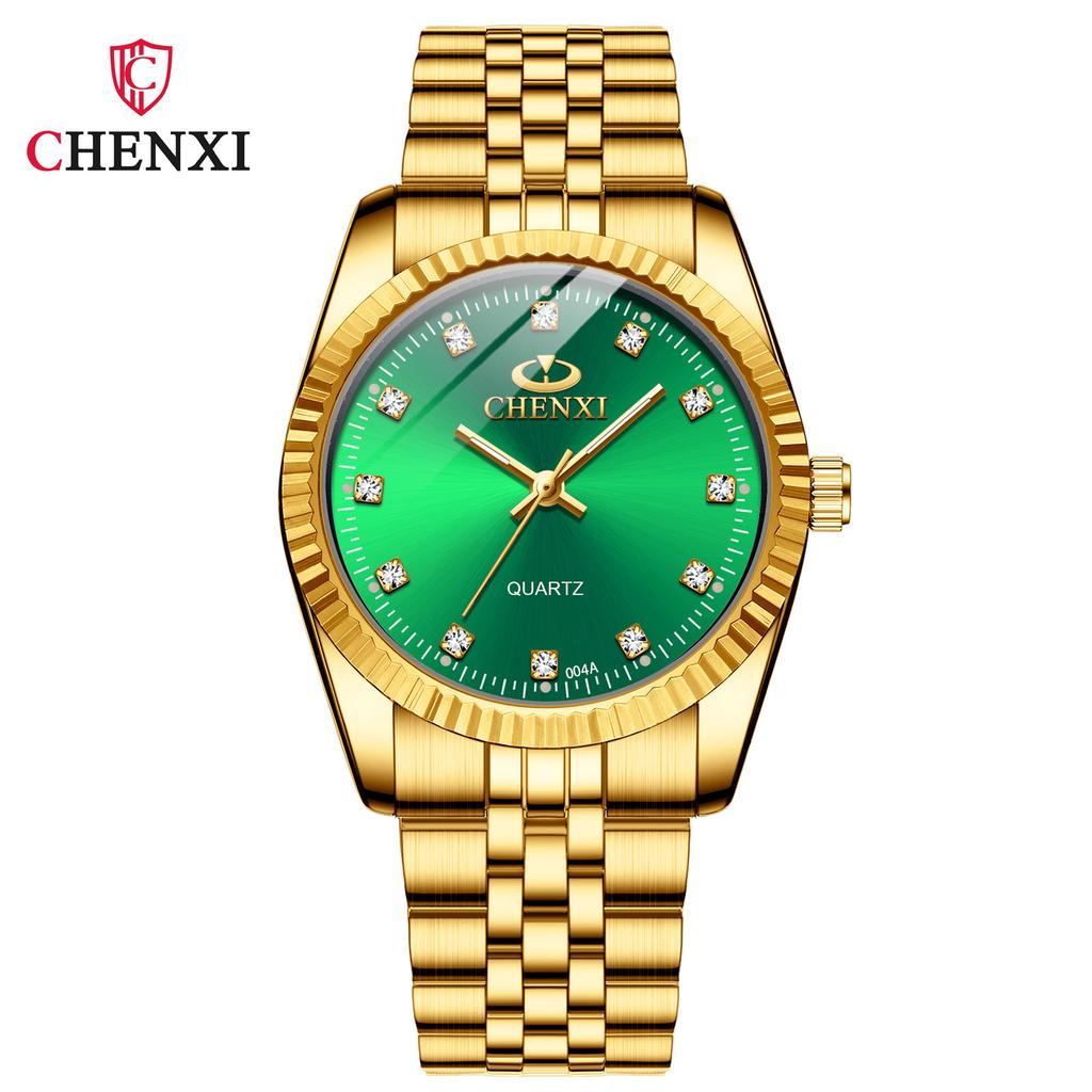 Men'S Women'S Watch Waterproof Alloy Watch Luminous Watch Women'S Men'S Gold Couple Watch