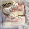 2026 Neue Damen-Sportschuhe Niedliche Rosa Dicke Sohle Tägliche Multifunktionale Vulkanisierte Schuhe Damen-Tennis Damen-Flats