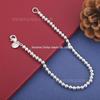 Silver-Plated 4MM Buddhist Bead Necklace - Trendy European, American, Japanese & Korean Fashion Jewelry