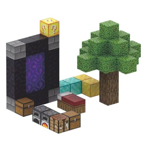 Vexolite 48 деталей Телепорт-Дом Магнитные Строительные Блоки, Магнитные Строительные Блоки в Стиле Minecraft, 3D Пазл, Образовательная Игрушка для Начальной Школы