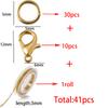 1Set 3m Iron Cable Chain Bulk Chains Link Chain with Lobster Clasps Jump Rings for DIY Necklace Bracelet Jewelry Making Sets