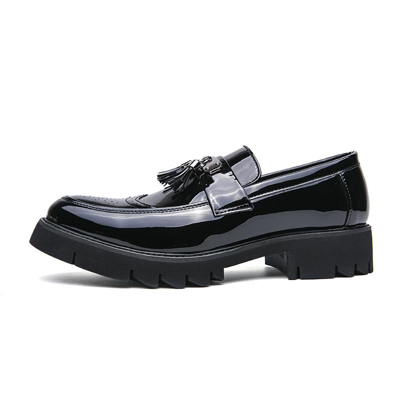 Leather Shoes Man Casual Loafers Luxury Design Slip On Male Dress Shoes Leisure Style Big Size Good Wear-resistant Sole