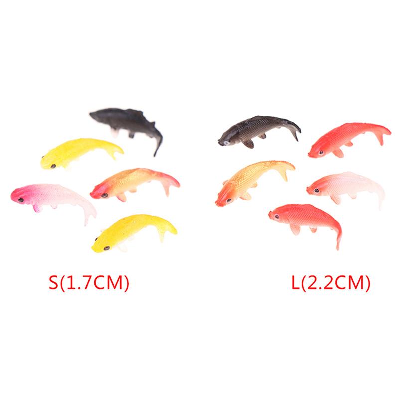 5Pcs Dollhouse Miniature Model Fish Carp Simulation Animals Kids Toys Figurines