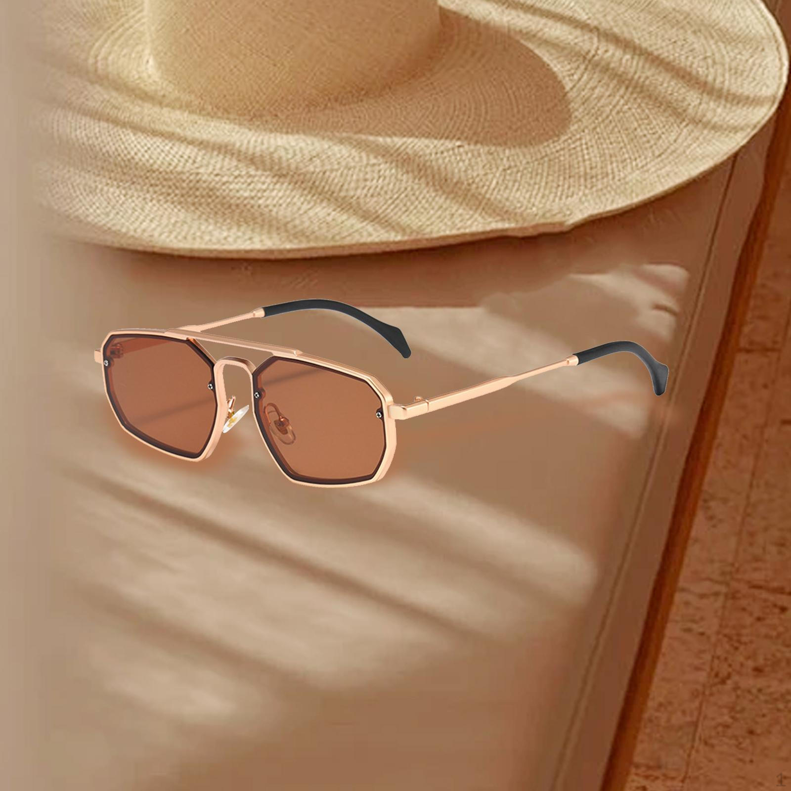 

Окуляри для заходів на природі з квадратною оправою золотий