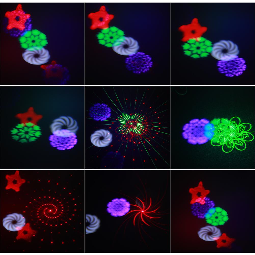 Clear Patterned Projection Light Colorful Rotating Voice Control Stage Light