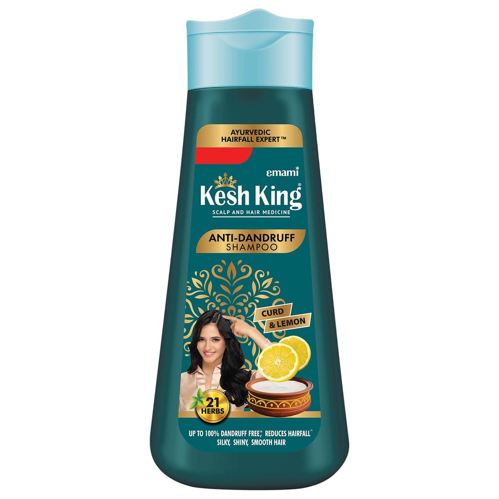 Kesh King Shampooing Ayurvédique Antipelliculaire Pour Femmes | Réduit la Chute des Cheveux | Apaise le Cuir Chevelu Qui Démange | Sans Parabènes Ni Silicones | Paquet de 340 ml