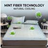 Antibacterial Ice Silk Cooling Mat 3-Piece Set Machine Washable Fitted Bedding for Home Bedroom 150x200 180x200cm