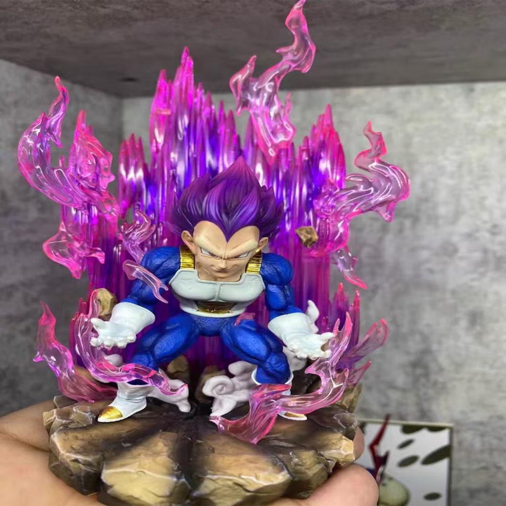 

14cm Anime Dragon Ball Z Super Saiyan Destruction Vegeta Action Figure Battle Scene Statue Collectible Model Kids Toys Gifts Vegeta