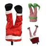 Indoor Festive Mantel Displays Christmas Swinging Leg Ornament, Electric Hanging Santa Legs for Tree, Moving Tree Ornaments Kids Fluffy Funny