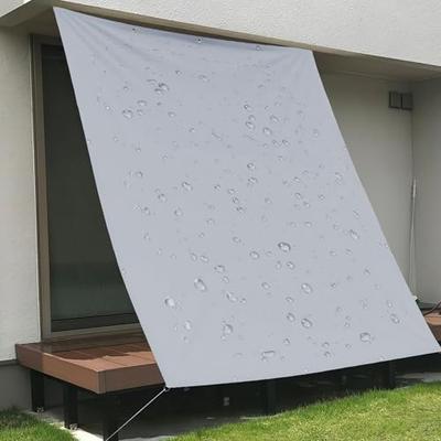 DANOFY Outdoor Water-Repellent Sunshade - 2m X 3m, Sunshade for Verandas, Balconies, and Gardens, Rain Protection, 420D Polyester with PU Coating, Lig
