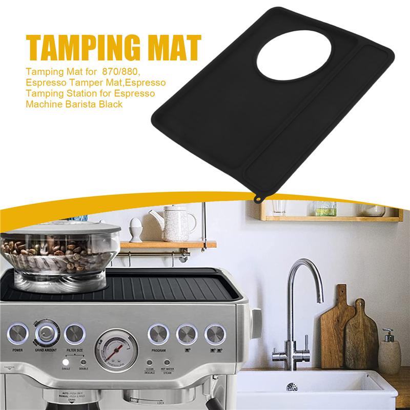 

AD23-1 Pcs Espresso Tamper Mat For Breville 870/880 For Espresso Machine Barista Black чёрный