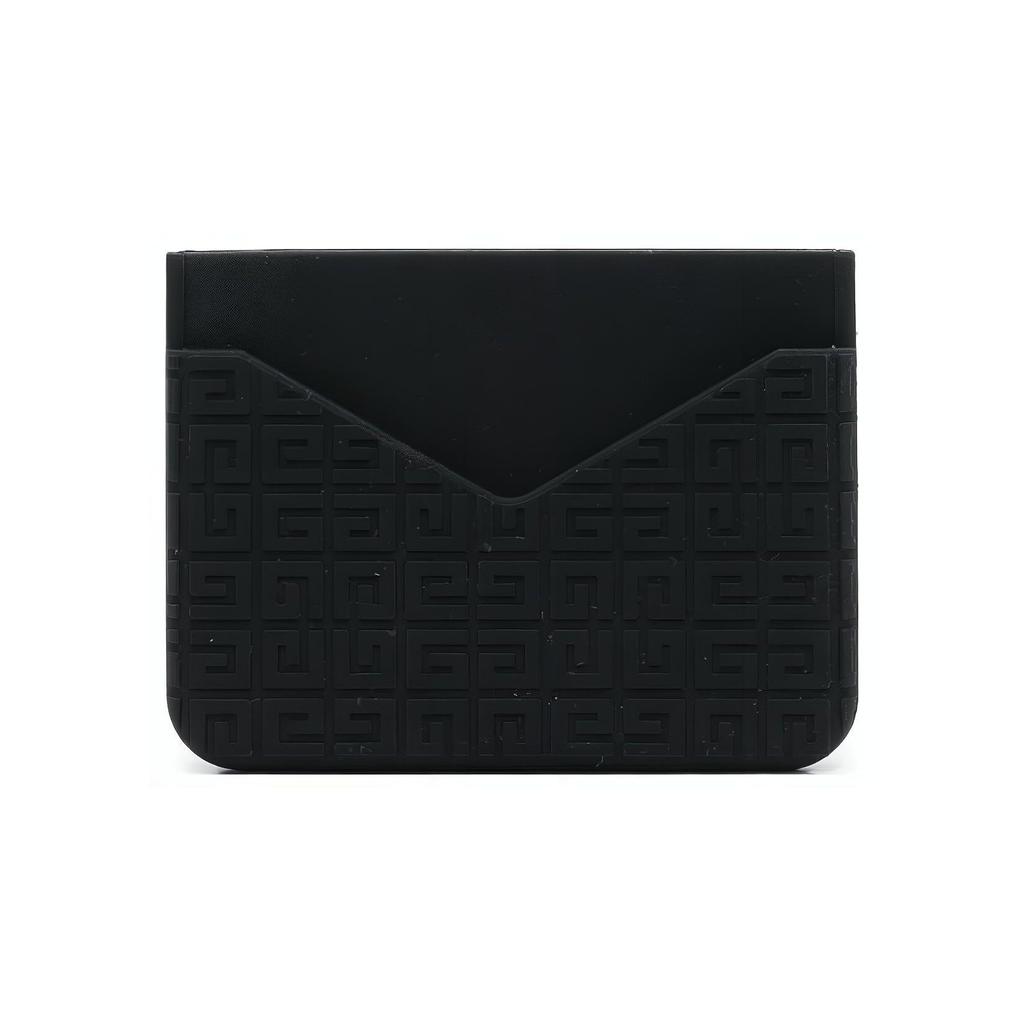 Givenchy Micro 4G Logo Textured Open Closure Rubber Card Holder Men Accessories Black BK60EJK1QP-001
