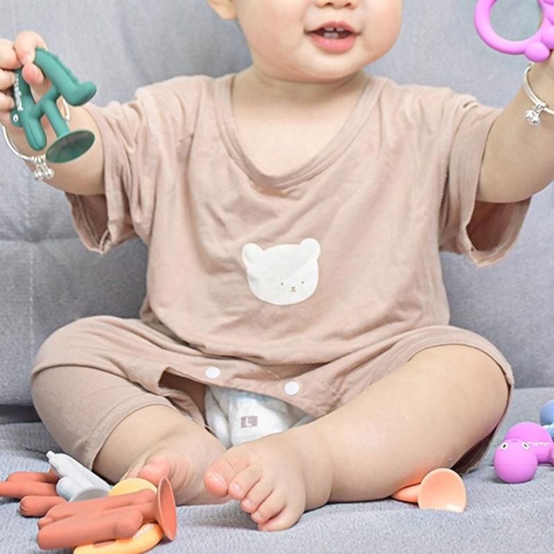 Safe & Non Toxic Silicone Teether Chewable Teething Toy with 26 Letters Cognitive Development for Infants for Boys Girls