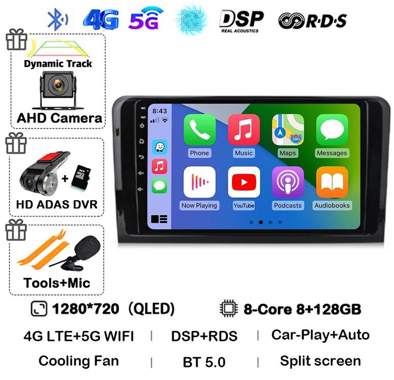 Android 14 Auto CarPlay Car Radio For Mercedes Benz W164 ML GL 2005 - 2012 GPS Multimedia Video Player Stereo 2Din DVD Head Unit