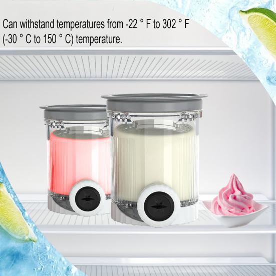 Swirl Pints for Ninja Ice Cream Maker Creami Containers Replacement for Soft Smoothie Maker Cup Reusable Cyclone Cups