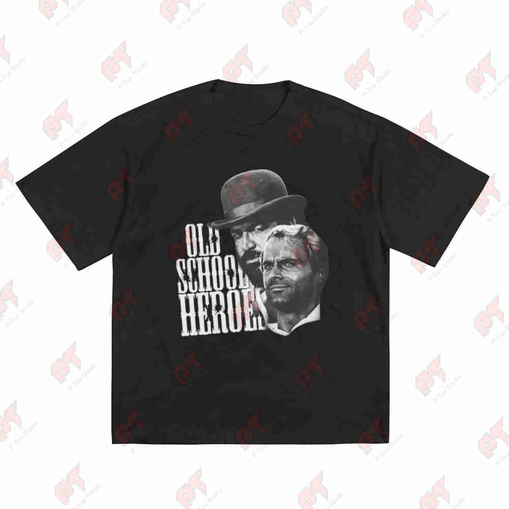 Old School Heroes Bud Terence Short Sleeve Tee 100 Cotton Tshirt