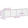 Plant Pot Light Grey 320 X 40 X 75 Cm Steel