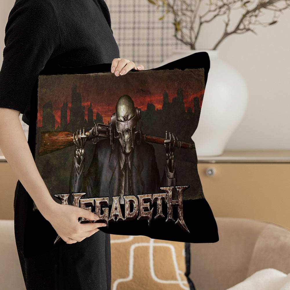 Heavy Metal Rock Roll Music M-Megadeths Pillow Cushion Cover Pillowcase Living Room Sofa Home Decor Customized