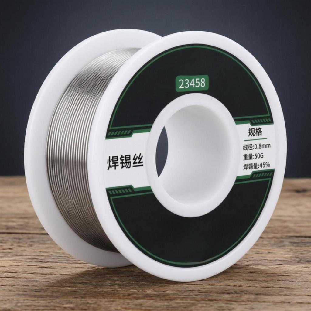 50g Solder Wire Spool SilverColored with Flux Core Moves Smoothly for Electronics