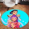 Huntrix (204) Round Office Rug Decorative Floor Rug for Office Bedroom Living Room and Home Space