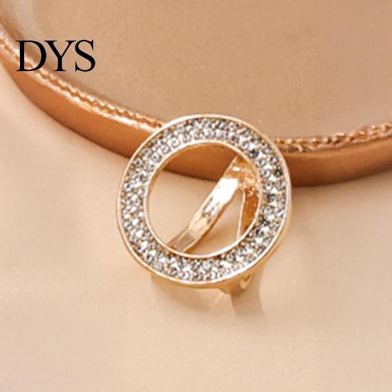Smooth Sliding Scarf Ring Rhinestone Round Ring, Sparkling Slide Decorative Fashion Holder for Women Neckerchiefs Shirts Shawls