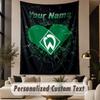 Custom Text Tapestry Werder Bremen FC Print Wall Tapestry Indoor Living Room Wall Decor
