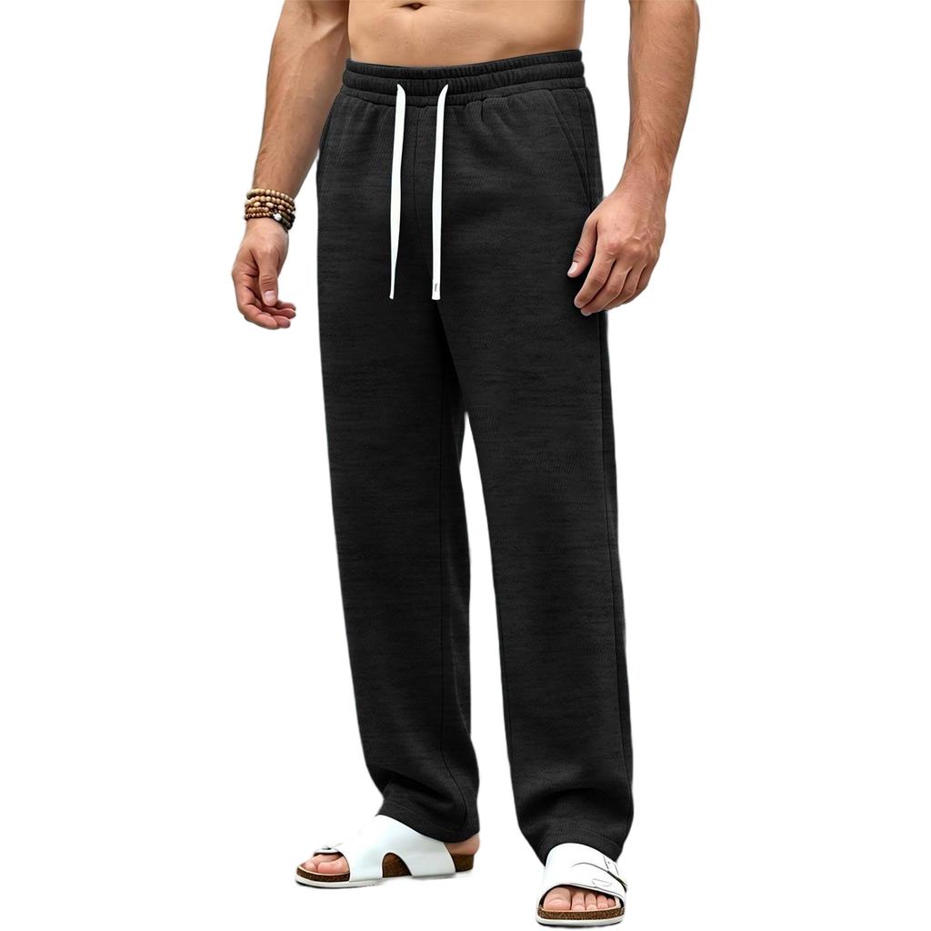 Men's Straight Leg Wide Leg Sweatpants Casual Joggers with Soft Drape for Sports and Lounging