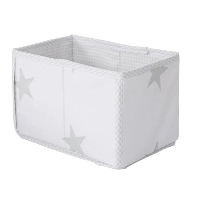 Set de rangement pour couches et lingettes - ROBA - Little Stars - Gris - Mixte - 23x13x8cm - 20x12x13,5cm
