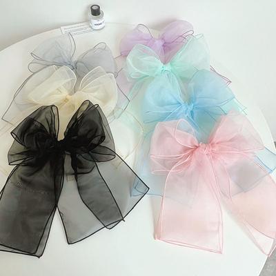 Organza Oversized Hair Pin Bow Tie Headdress Fashion Top Clip Hair Accessories