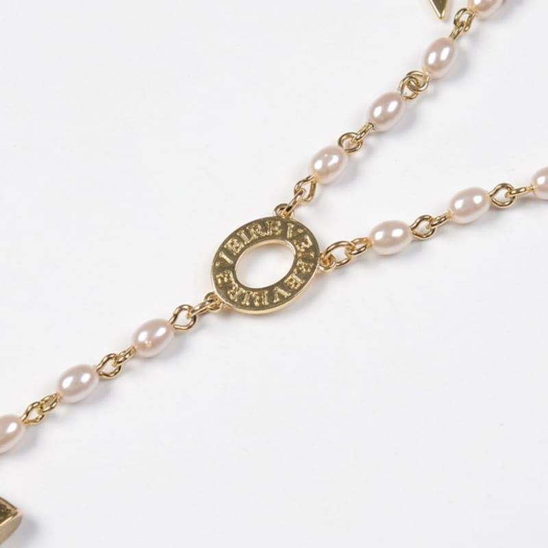 Eireve REVOLVER BEADS NECKLACE (GOLD&BEIGE)