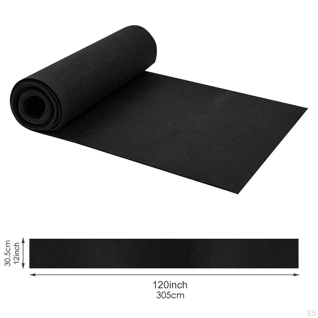 DIY Plstěná Podšívka do Květináče v Rolce Snadno Střihatelná Černá Podšívka do Truhlíků pro Nákupní Centra, Trhací