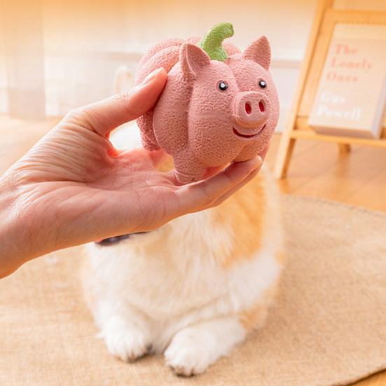 Pet Toy Latex Pig Chicken Shape Dog Teething Toy with Built-in Sound Device Relieves Boredom Separation Anxiety Chew Toy