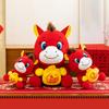 Horse Doll Auspicious Meaning PP Cotton Filling Plush Toy Traditional Zodiac Horse Theme Good Luck Doll