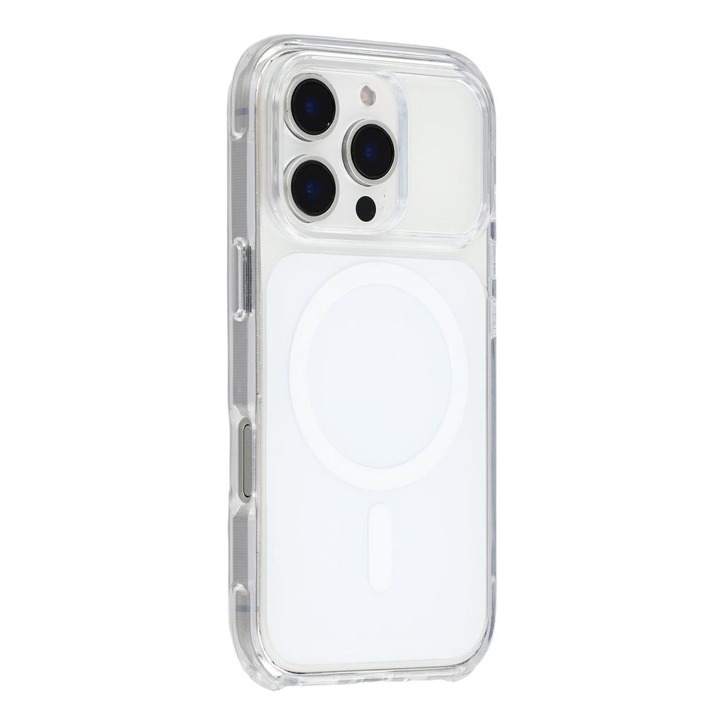 For iPhone 16 Pro Max Case Compatible with MagSafe 2 in 1 Clear TPU Acrylic Shockproof Phone Cover