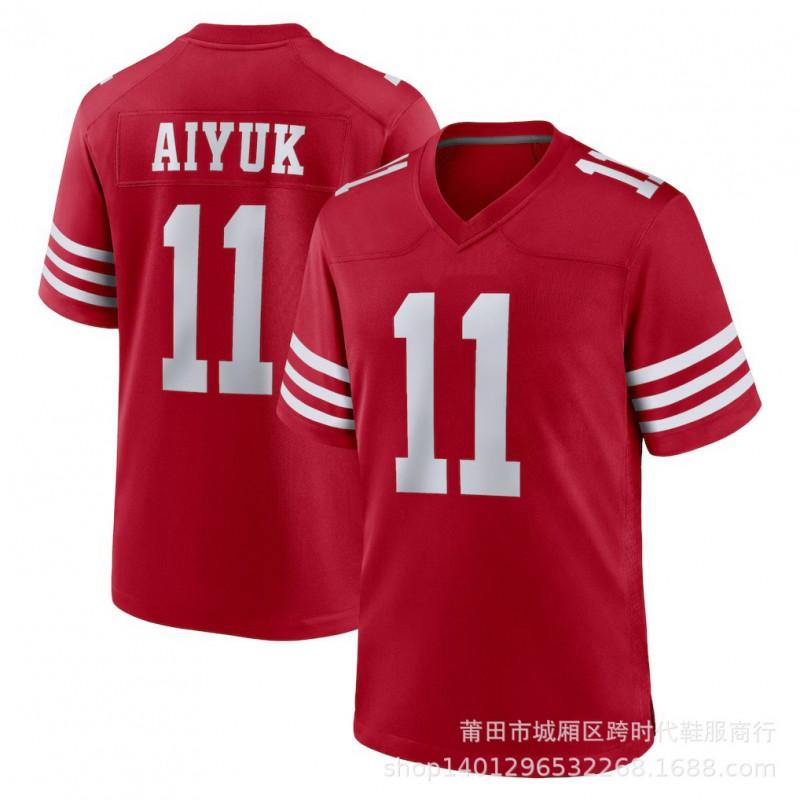 NFL 49ers Football Jersey 13 Purdy 97 Bosa Embroidered Team Sports Fan Apparel