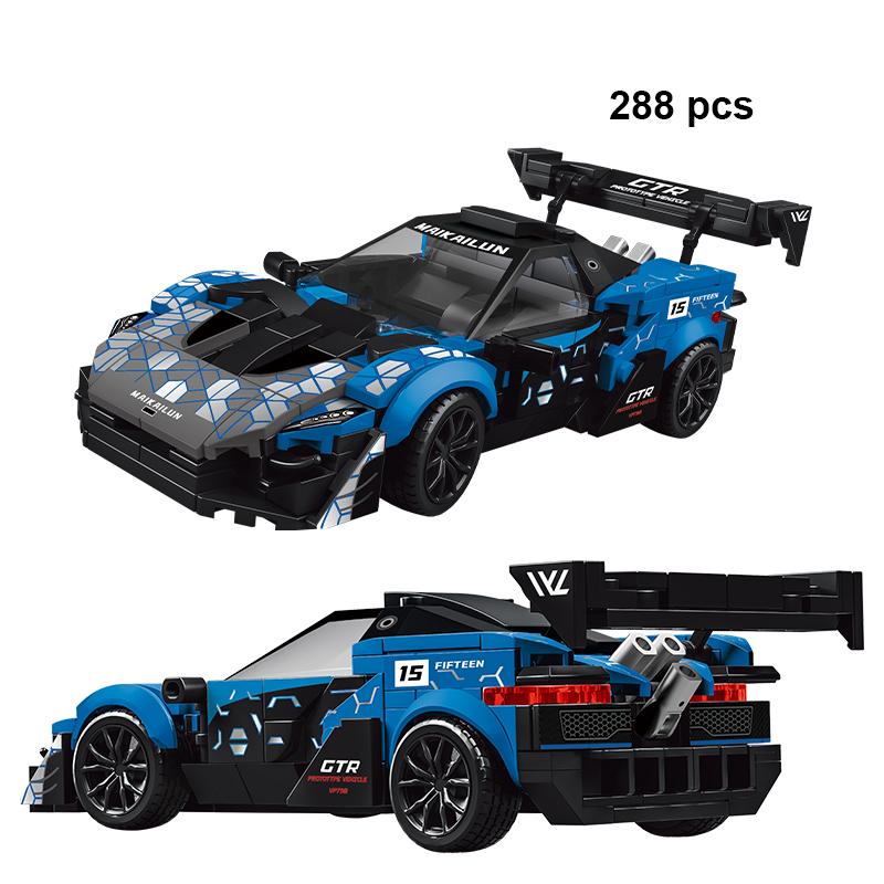 Technical Speed MOC Car City Super Rally Car Building Blocks Bricks Ornament Retro VintageToys For Kids Adults Birthday Gifts