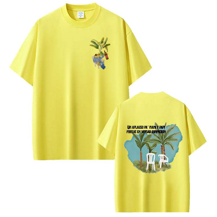 T-shirts Rapper Bad Bunny Debi Tirar Mas Fotos DTMF T-shirts Unisex Vêtements Femme Mode Décontracté Manches Courtes T-shirt Oversize