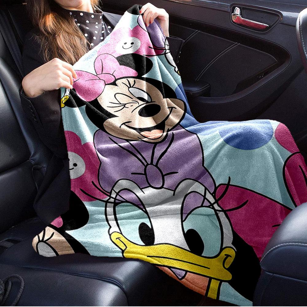 1pc Velvet Cute Cartoon Characters Bed Throw Blanket Sofa Coverlet Gift Home Decoration - Minnie