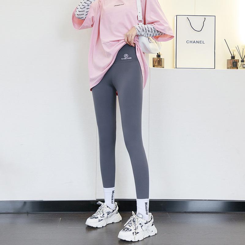 Women's High-Waisted Fleece-Lined Shark Pants - Warm Barbie Yoga Leggings for Autumn/Winter