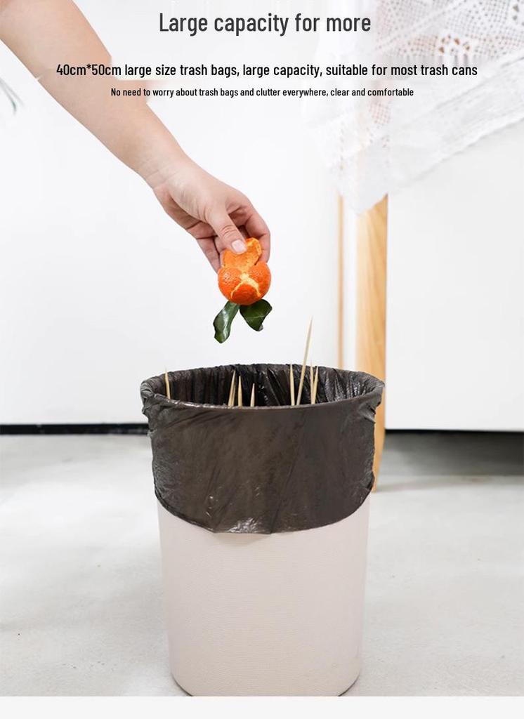 100 Perforated Garbage Bags, Tear-Resistant, for Kitchen and Home/Business Waste Storage, Collect and Ship Easily