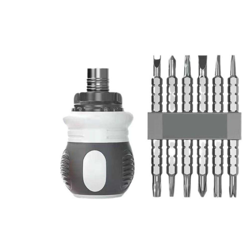 Short Mini Ratchet Screwdriver Set Cross Slotted High Hardness Radish Head Screwdriver Steel Multi-functional Tool