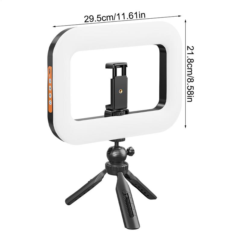 Kroužkové světlo Stativ Dobíjecí Selfie Přenosné Kroužkové světlo Nastavitelné Rozšiřitelné Sklopné Držák na telefon Pro Streamování Živě