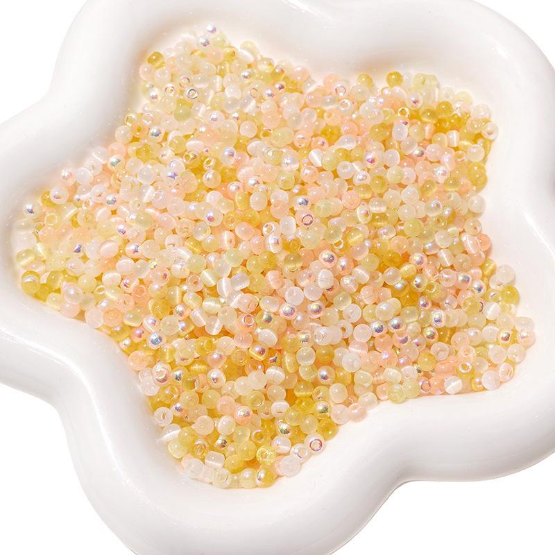 10g Aurora Cat Eye Glass Seed Beads: High-Quality DIY Beading Accessories for Handmade Bracelets