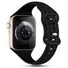 Engraved Strap For Apple Watch Bands 40mm 44mm 41mm 45mm 46 49mm Slim Silicone Bracelet Iwatch Series 9 8 7 3 Ultra 2 Se 10 Band