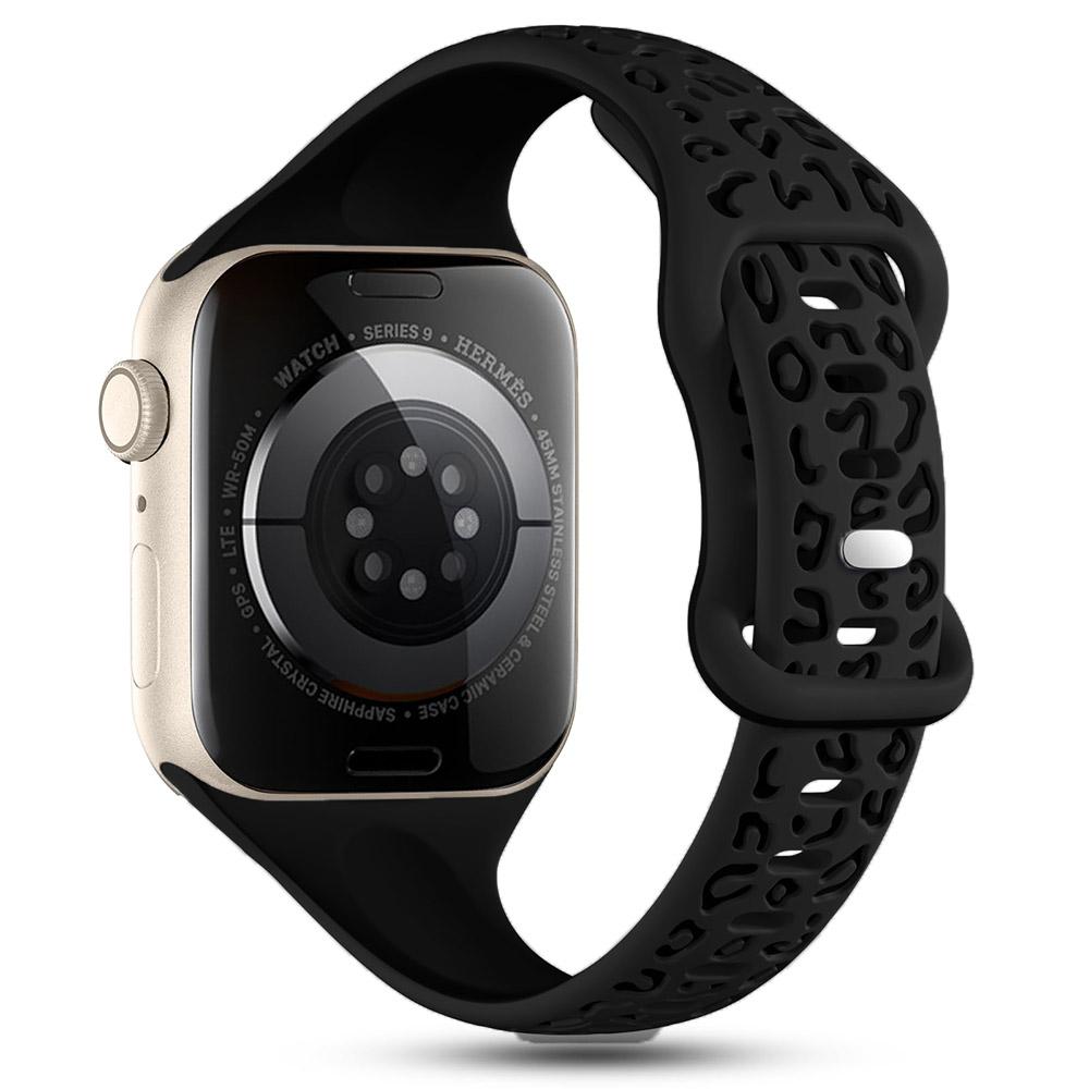 Engraved Strap For Apple Watch Bands 40mm 44mm 41mm 45mm 46 49mm Slim Silicone Bracelet Iwatch Series 9 8 7 3 Ultra 2 Se 10 Band