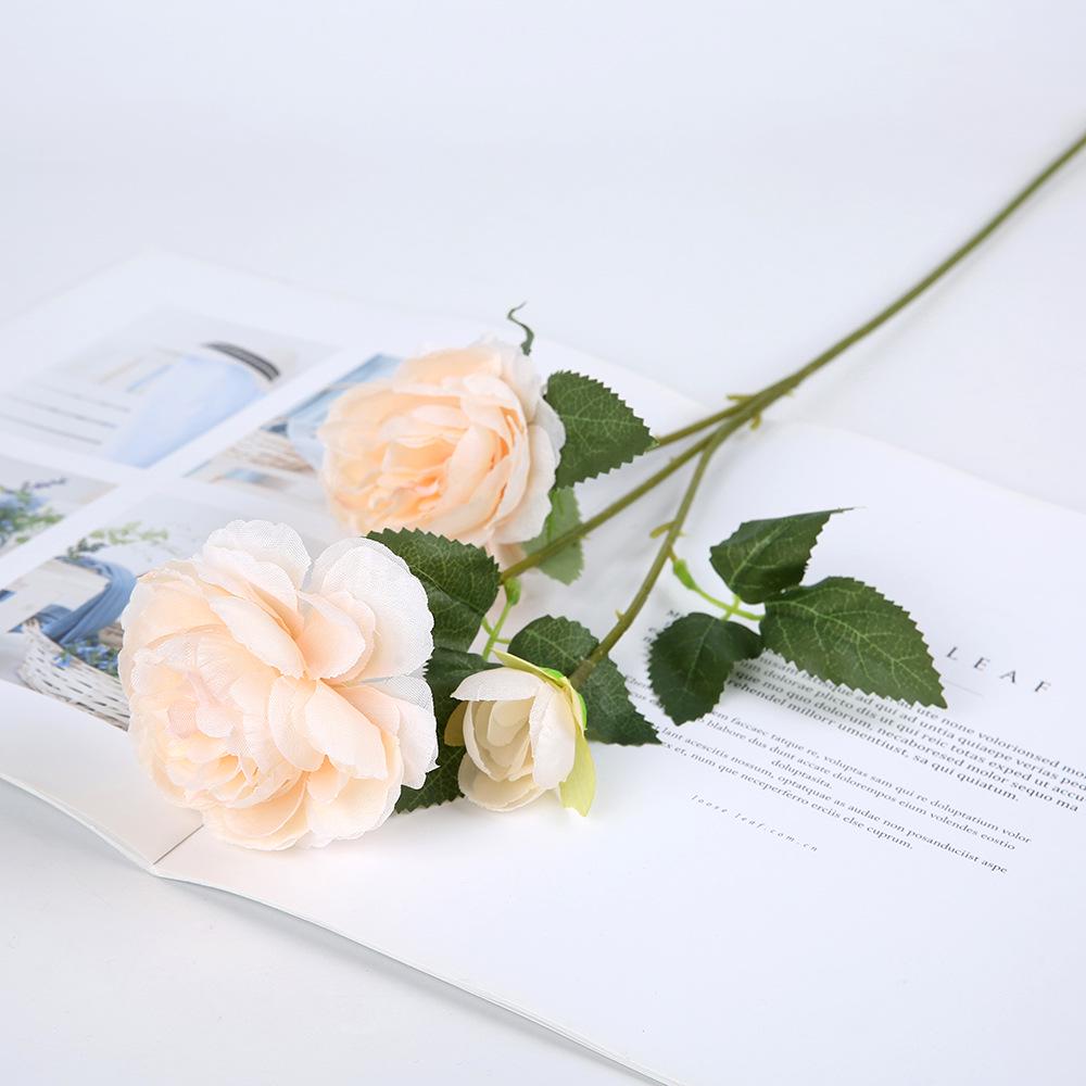 European-Style Smoky Willow Peony & Rose Artificial Flower Arrangement for Home and Wedding Decor