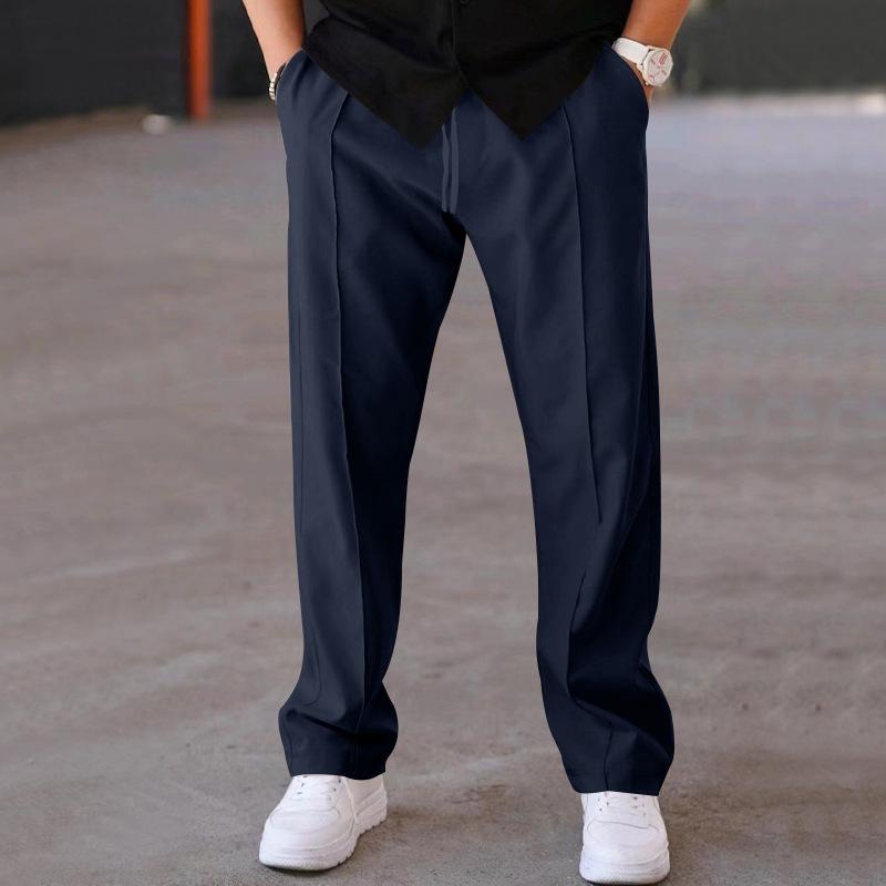 2025 Men's Oversized Loose Straight-Leg Sports Striped Casual Pants for Autumn/Winter
