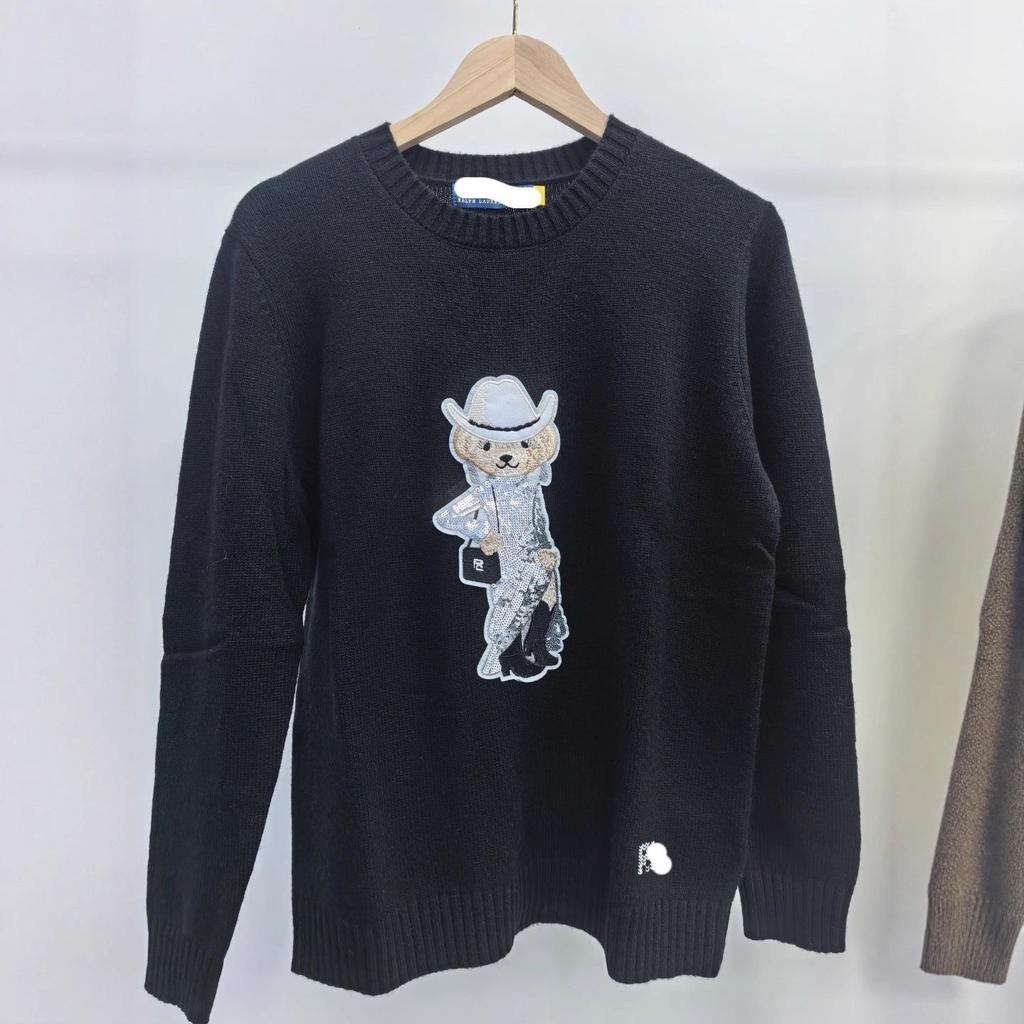 2025 Women's Heavy-Duty Pure Cotton Little Bear Cartoon Sweater - Autumn/Winter