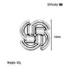 Intelligence Puzzle Zinc Alloy Disentanglement Rings - Unlock Nine Linked Rings Kongming Luban Lock Educational Toy
