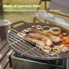 Stainless Steel Grill Pan Baking Net Rack Barbecue Frying Pan Roast Meat Draining Oil Anti-baking Scorching Grill for Camping